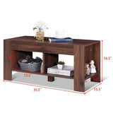 2 Tier Wood Coffee Table - Walnut