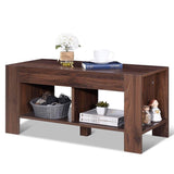 2 Tier Wood Coffee Table - Walnut